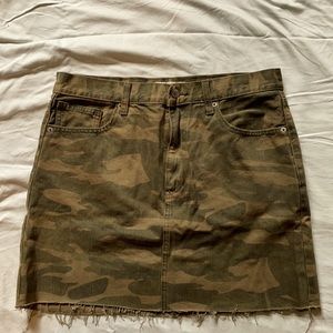Lucky Brand Camo denim mini skirt